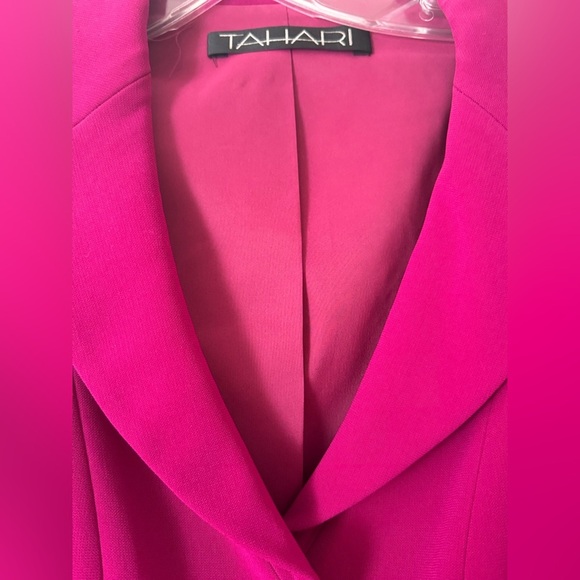 💥2pc Tahari ‘Oprah’ Fuchsia Blazer and Skirt Ensemble - Picture 4 of 14